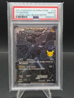 Pokemon TCG Zekrom Celebrations Holo Card Classic Collection 114/114 PSA 10 - Image 1
