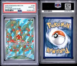 Pokemon Shuckle 2025 Mega Evolution Illustration Rare Card 136/132 ME01 PSA 10 - Image 3