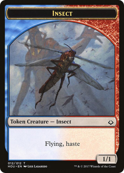 Insect || Warrior Double-Sided Token - Hour of Devastation (HOU) - Image 1