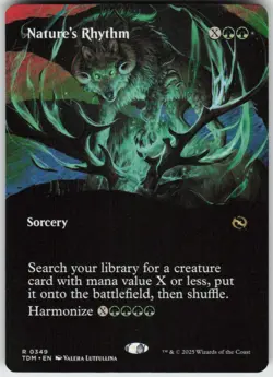 GGC-11 Nature's Rhythm (Borderless) 349 Rare Tarkir: Dragonstorm Near Mint - Image 1