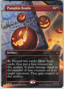 GGC-11 Pumpkin Bombs (Borderless) 26 Rare Marvel's Spider-Man: Eternal-Legal NM - Image 1