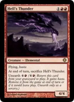 4x Hell's Thunder MTG - Shards of Alara - Moderate Play - Image 1