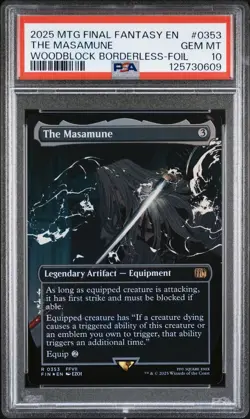 The Masamune (Borderless Foil) - #353 - Final Fantasy - PSA 10 - Image 2