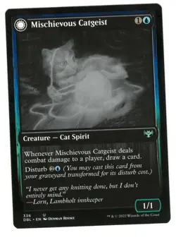MTG Mischievous Catgeist 336 Innistrad Double Feature Magic The Gathering - Image 1