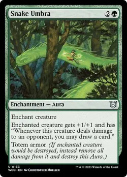 SNAKE UMBRA x1 mtg NM-M Commander Wilds of Eldraine 1 Unc - Image 1