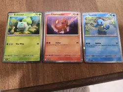 Pokemon TCG Scarlet & Violet Promo Holo Lot (3) Bulbasaur, Squirtle, Charmander - Image 1