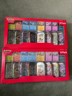 Pokemon TCG Prismatic Evolutions Costco 8 Mini-Tin Bundle SEALED -2 8-PACK BOXES - Image 1