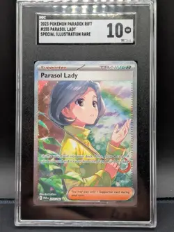 2023 Pokemon Paradox Rift #255 Parasol Lady Special Illustration Rare SGC 10 - Image 1