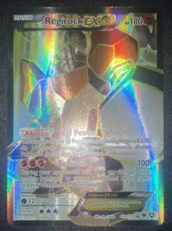 Regirock EX 43a/124 Full Art Pokemon Alternate Art Fates Collide Promo NM - Image 1