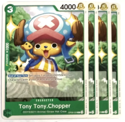 4x One Piece OP09-029 C Tony Tony.Chopper - English - Playset - TCG - Mint - Image 1