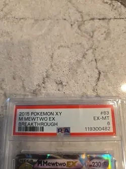 M Mewtwo EX #63 - 2015 Pokemon XY Breakthrough - PSA 6 FREE SHIPPING - Image 2