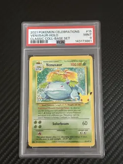 Pokemon Venusaur Classic Collection Card 15/102 25th Anniversary PSA 9 - Image 1