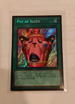 Yu-Gi-Oh Pot of Sloth Secret Rare 1st Edition TCG Card Chaos Origins CORI - Image 1