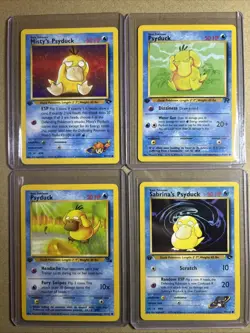 Lot Of 4 1st Edition Psyduck Pokemon Cards NM - Image 1