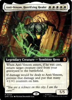 Anti-Venom, Horrifying Healer (Extended Art) SPM 244 Spider-Man MTG NM - Image 1