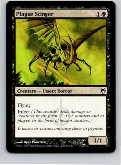 Magic the Gathering Plague Stinger Scars of Mirrodin MTG Free Shipping! - Image 1