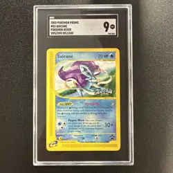2002 Pokemon Black Star Promo Suicune #53 Pokemon 4ever SGC 9 - Image 1