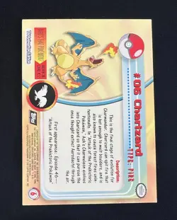 2000 Topps Chrome Pokemon Charizard #6 DMG - Image 2
