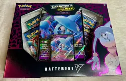 Pokemon MINT Sword & Shield Champions Path Hatterene V Collection Box Sealed NEW - Image 1
