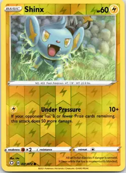 Shinx 031/072 C Shining Fates Pokemon Reverse Holo NM - Image 1