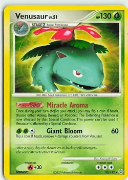 Venusaur (Secret Wonders) 20/132 Rare Deck Exclusives Pokemon Heavily Played - Image 1