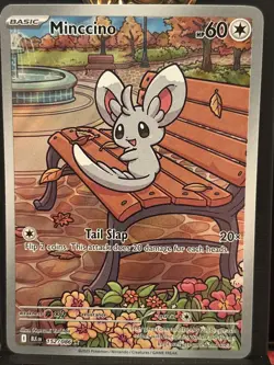 Pokemon TCG Minccino 152/086 Sv: Black Bolt Illustration Rare - Image 1