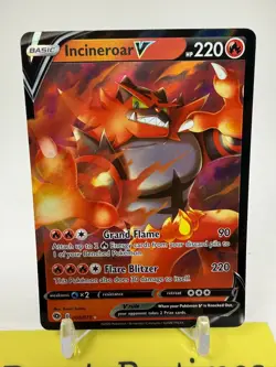 Incineroar V 008/073 Holo V Rare Champion's Path Pokemon Near Mint P2 - Image 2
