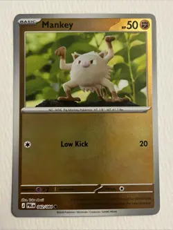 Mankey 042/084 • Reverse Holo • Pitch Black • Pokemon TCG • NM - Image 1