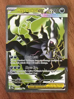 Pokemon TCG Mega Darkrai ex 101/084 Me05: Pitch Black Ultra Rare Holo NM - Image 1