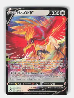 Ho-Oh V Holo Ultra Rare Pokemon SWSH12: Silver Tempest 140/195 NM - Image 1