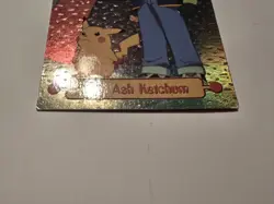 1999 Topps Pokemon Ash Ketchum TV Animation Edition Series 1 Black Logo Holo - Image 5