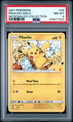 Pokemon McDonalds Collection Pikachu Holo PSA 8 - Image 1
