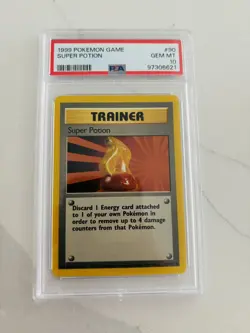 PSA 10 1999 Pokemon TCG Game Base Set Unlimited Super Potion #90 - Image 1