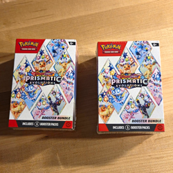 Pokemon TCG Prismatic Evolutions Booster Bundle Box Lot of 2 (12 Packs) EN - Image 1