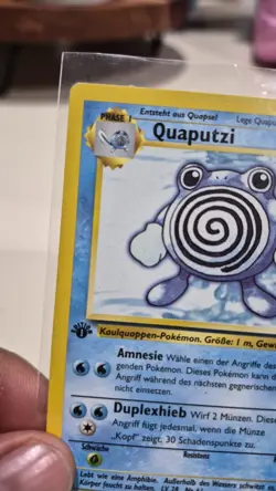 Pokemon TCG - Quaputzi (Poliwhirl) 38/102 - Base Set 1st Edition - German - Image 2