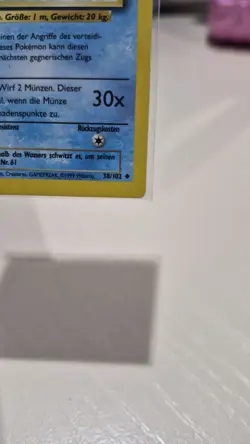 Pokemon TCG - Quaputzi (Poliwhirl) 38/102 - Base Set 1st Edition - German - Image 4