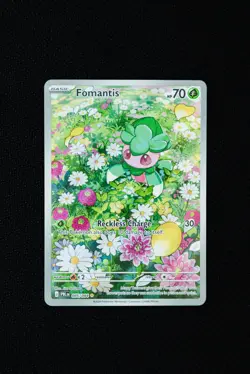 Fomantis 085/084 Pitch Black Illustration Rare Full Art Pokemon TCG NM - Image 1