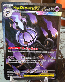 Pokemon TCG Mega Chandelure EX 115/084 Full Art Holo Pitch Black EN - Image 1