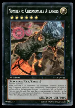 Number 6: Chronomaly Atlandis YS13-ENV11 Super Starter Yu-Gi-Oh 1st Edition NM - Image 1