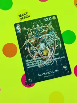 Monkey.D.Luffy NBA Leader Foil Near Mint Proxy One Piece Alt Art - Image 3