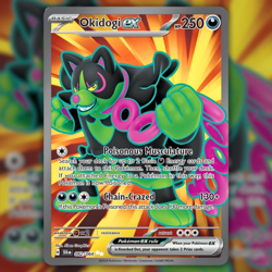 Full Art Pokemon Card Okidogi EX 082/064 Ultra Rare Holo SV: Shrouded Fable NM - Image 1