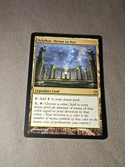 1x Nykthos, Shrine to Nyx Magic Card - Theros Rare Land MTG Very Lightly Played - Image 1