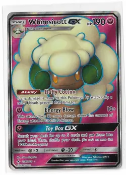 Whimsicott GX 206/214 Unbroken Bonds Full Art FA Ultra Rare Pokemon TCG Card NM - Image 1