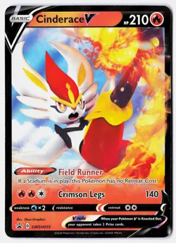 Cinderace V SWSH015 SWSH: Sword & Shield Promo Cards Promo Holo - Image 1