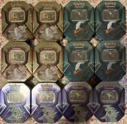 Pokemon TCG Triple Whammy Tins Bulk Lot of 12 Factory Sealed 36 Booster Packs - Image 1