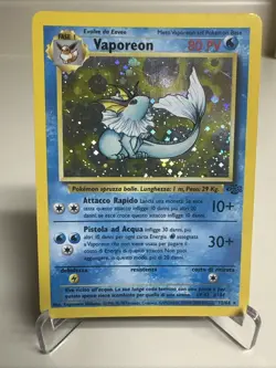 Pokemon Card Vaporeon Jungle Holo 12/64 ESP Spanish Edition - Image 1