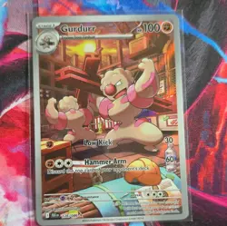 Pokemon TCG Gurdurr 126/086 Sv: Black Bolt Illustration Rare Holo EN - Image 1