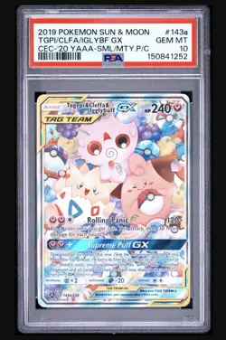 2019 Pokemon Sun & Moon Togepi & Cleffa & Igglybuff GX 143A/236 Alt Art PSA 10 - Image 1