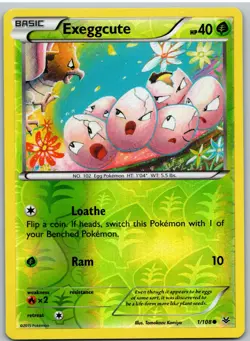 Exeggcute 1/108 Common Roaring Skies Pokemon Reverse Holo - Image 1