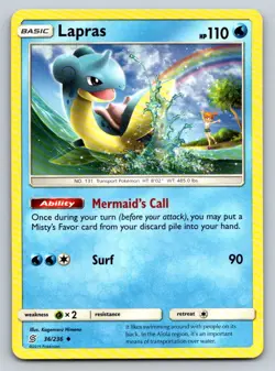 Lapras 36/236 Uncommon Unified Minds Pokemon Near Mint - Image 1